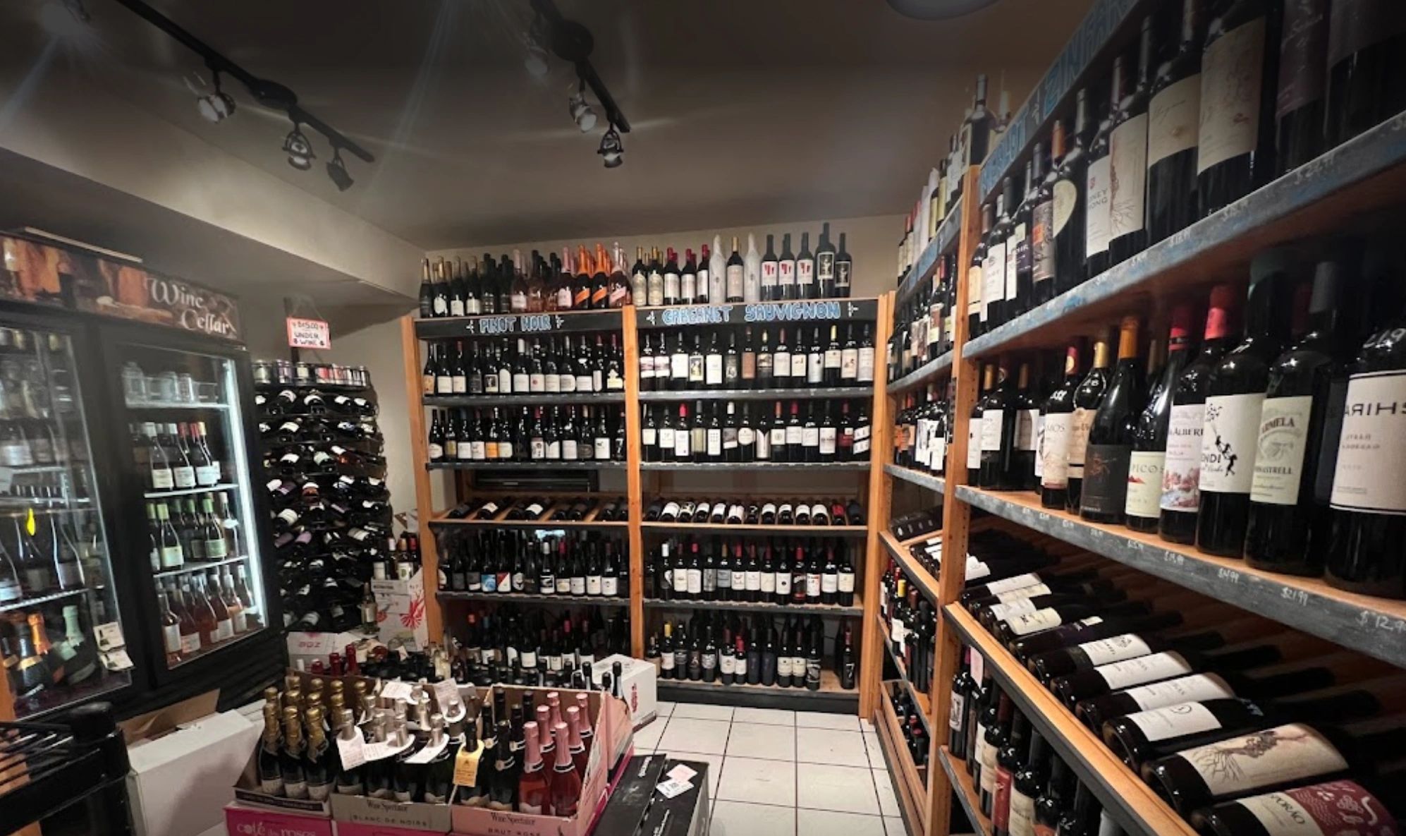 Wine room at Treasury Liquors