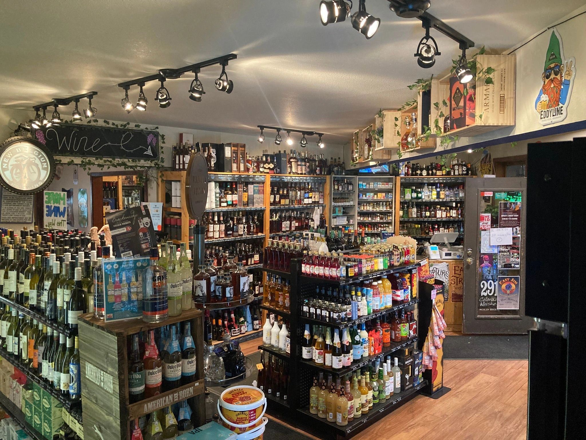 Treasury Liquors store interior with wine and beer selection