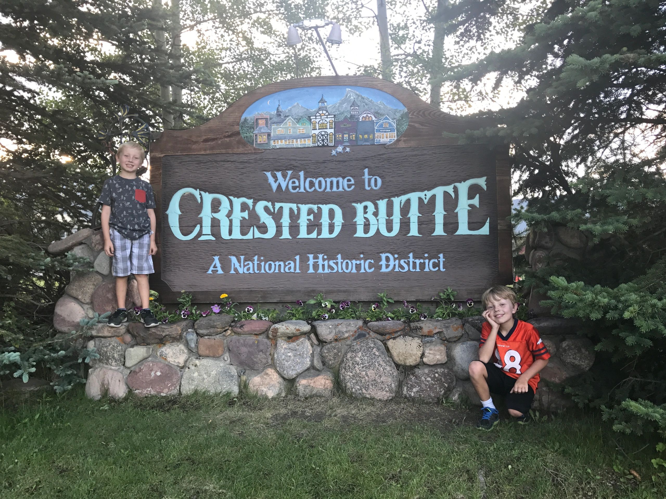Welcome to Crested Butte — A National Historic District sign