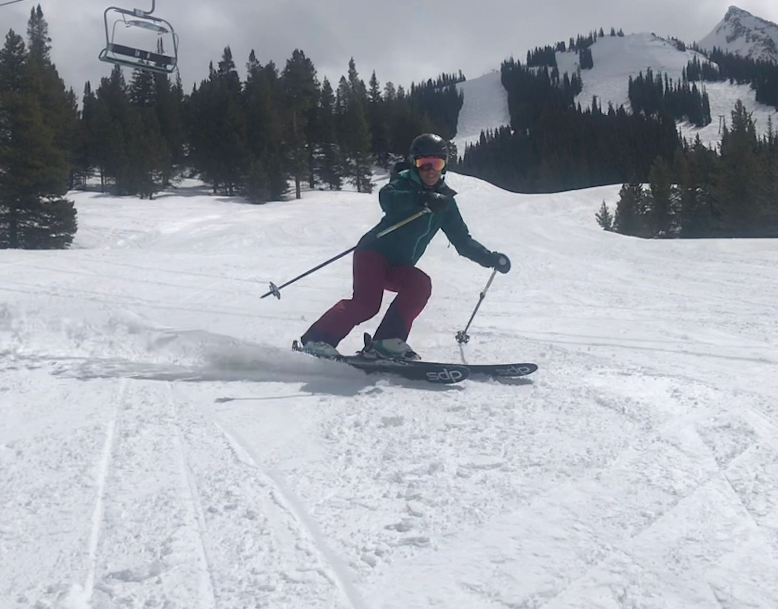 Skier on the slopes at Mt. Crested Butte